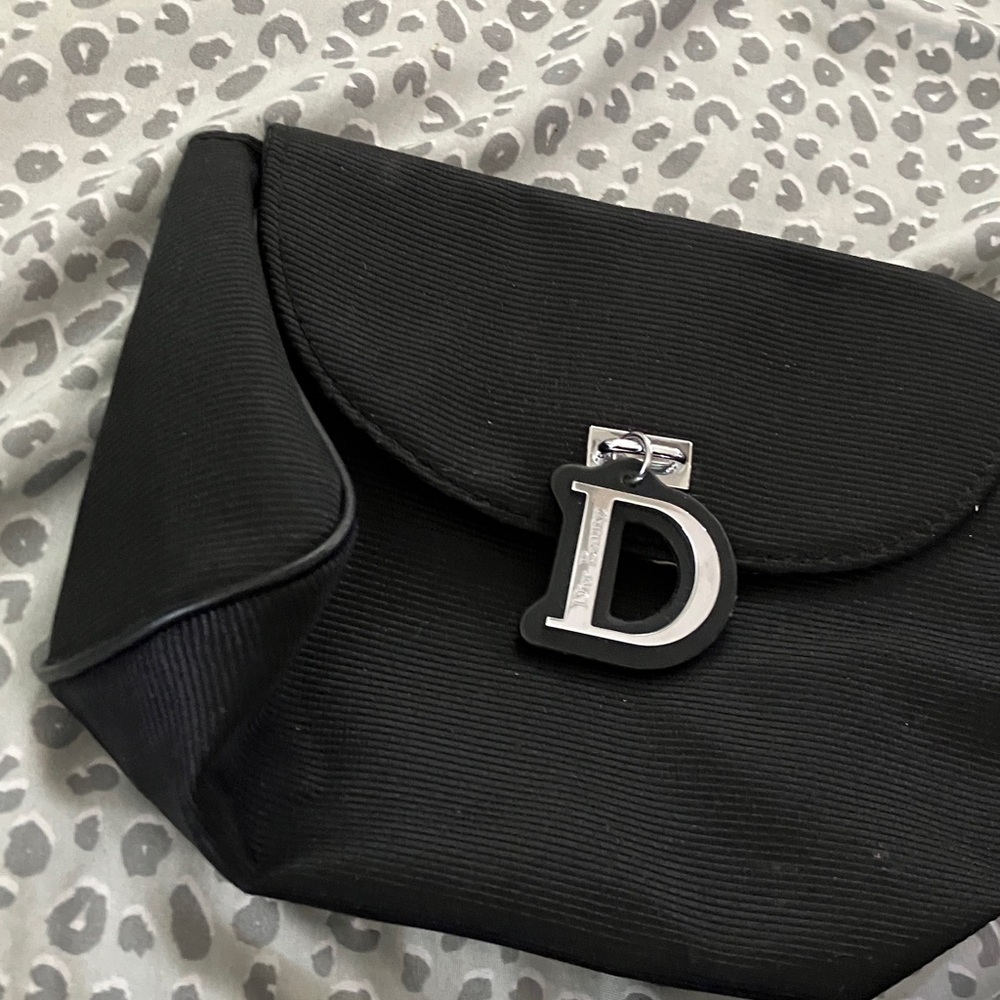 Dior Black Textured perfume bag